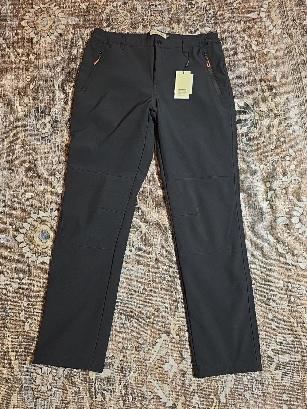 Camii Mia NWT Hiking Pants Womens 32x30 Black Stretch Travel Camping Zip Pockets